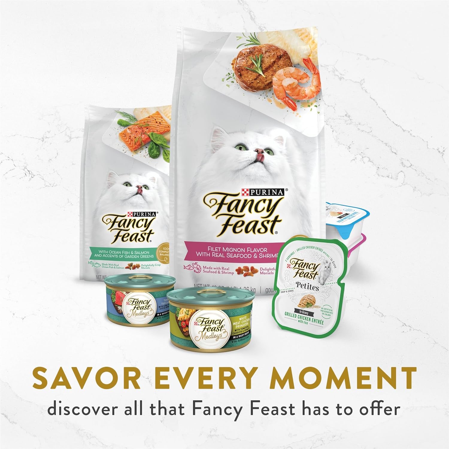 Purina Fancy Feast Appetizers Lickable Grain Free Wet Cat Food Topper Light Meat Tuna Appetizer with Scallop - (Pack of 10) 1.1 Oz. Trays
