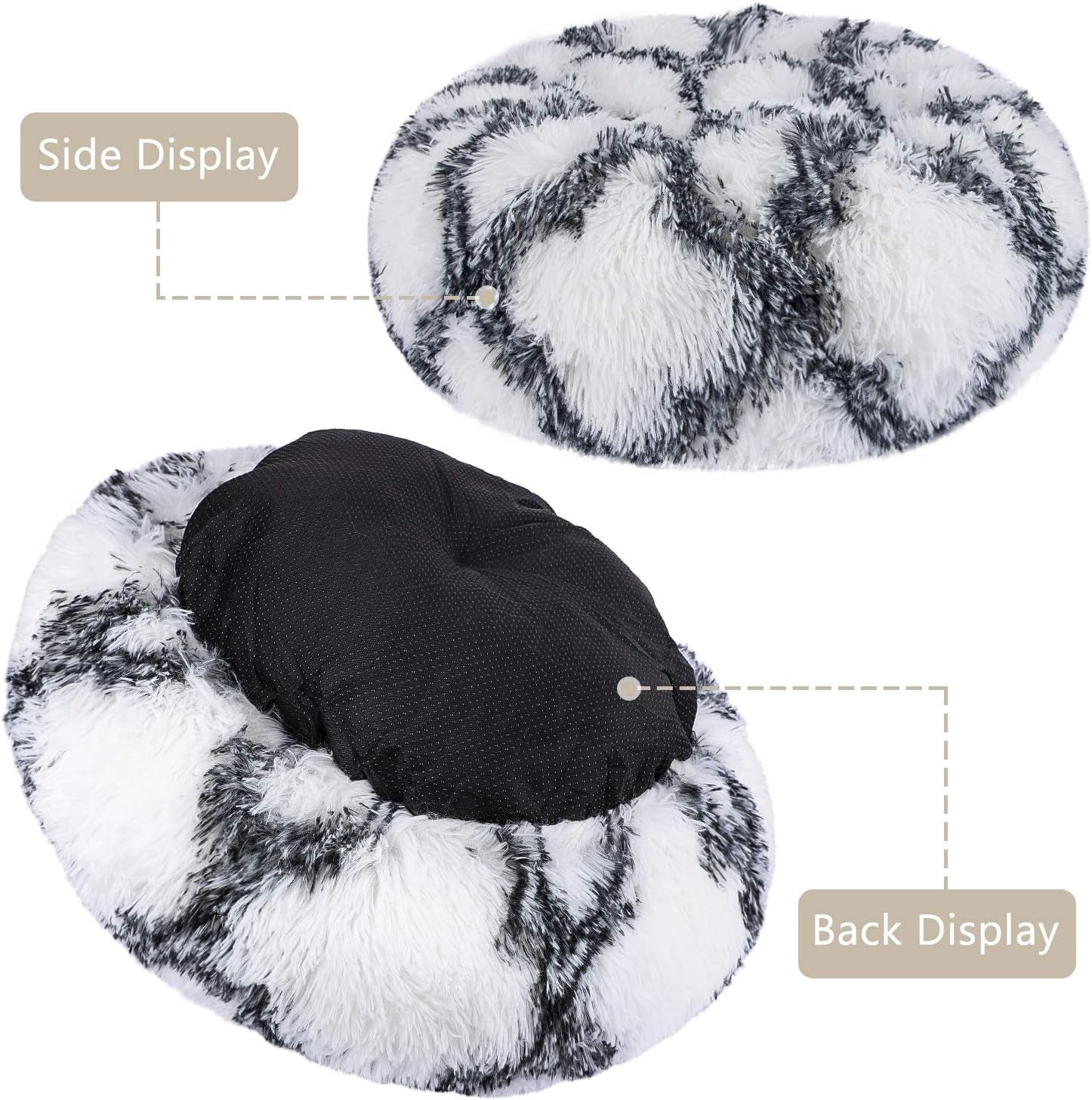 INVENHO Medium Dog Bed for Large Medium Small Dogs, Rectangle Washable Dog Bed, Orthopedic Dog Bed, Soft Calming Sleeping Puppy Bed Durable Pet Cuddler with Anti-Slip Bottom