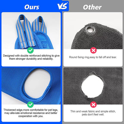 Pet Supplies Pet Grooming for Dog Grooming Harness for Nail Trimming Pet Grooming Sling Helper Holder Pets Polyester Red