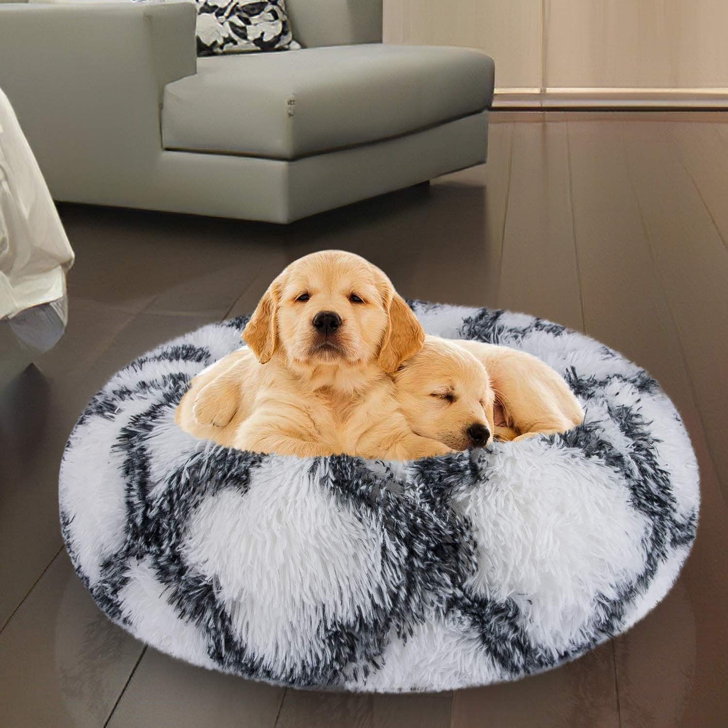 INVENHO Medium Dog Bed for Large Medium Small Dogs, Rectangle Washable Dog Bed, Orthopedic Dog Bed, Soft Calming Sleeping Puppy Bed Durable Pet Cuddler with Anti-Slip Bottom