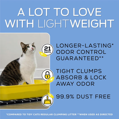 Purina Tidy Cats Lightweight 4-In-1 Strength Multi-Cat, Odor Control, Clumping, 99.9 Percent Dust Free Cat Litter - 17 Lb. Box