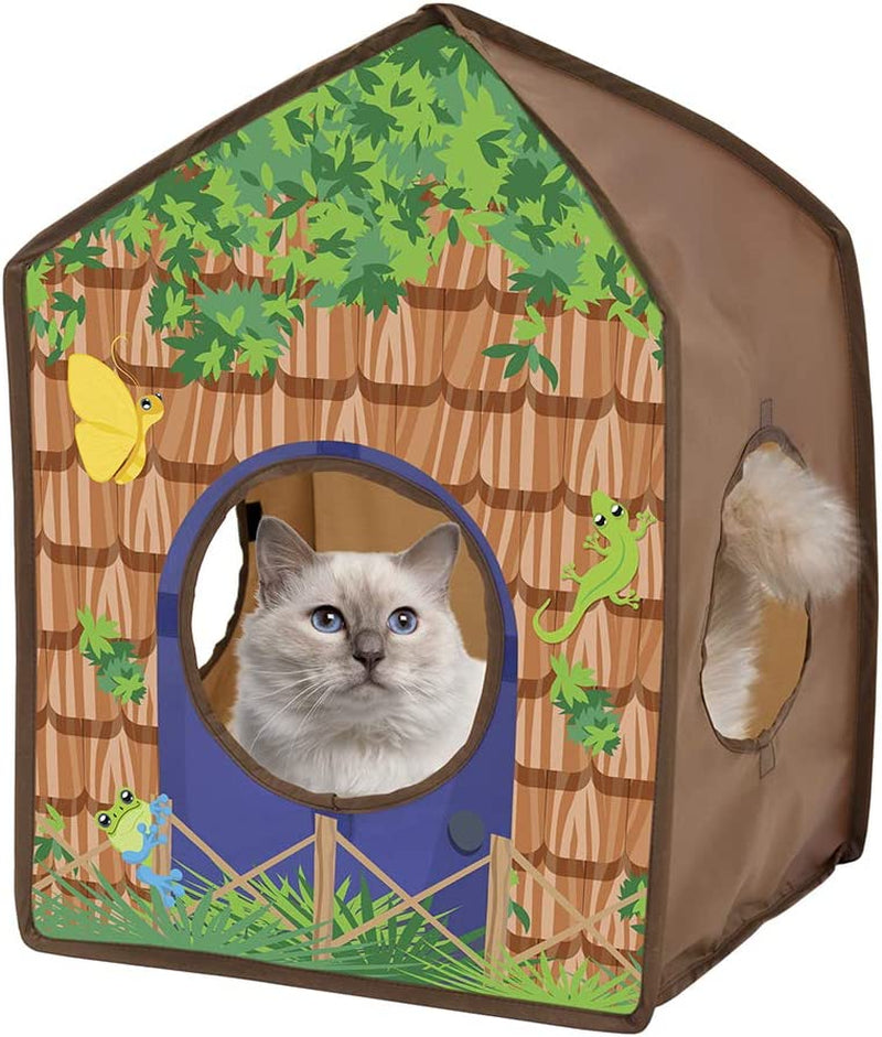 Kitty City Safari Jungle Collapsible Cat Toy Collection, House